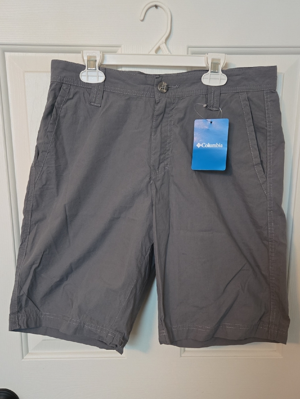Columbia Mens Flat Front Shorts Slate Grey Size 30